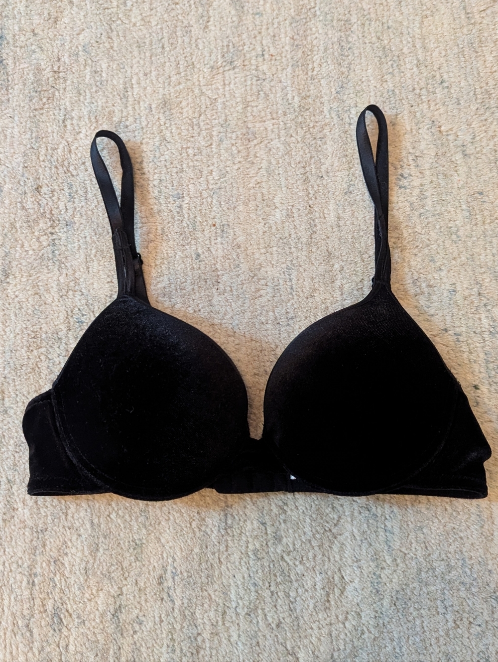 Victoria's Secret Black Velvet Push-Up Bra